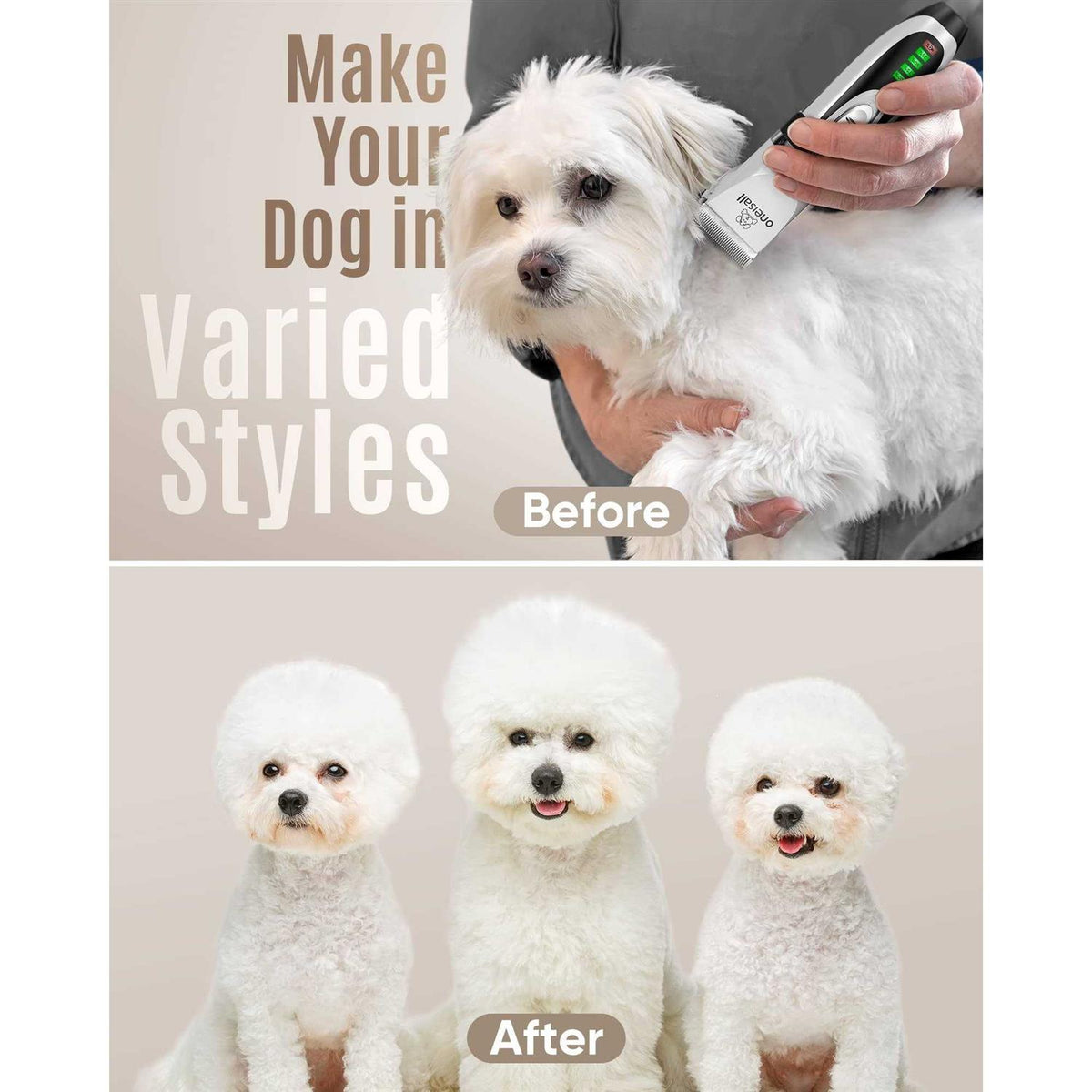 Low Noise 2-Speed Rechargeable Cordless Dog Clippers F38831