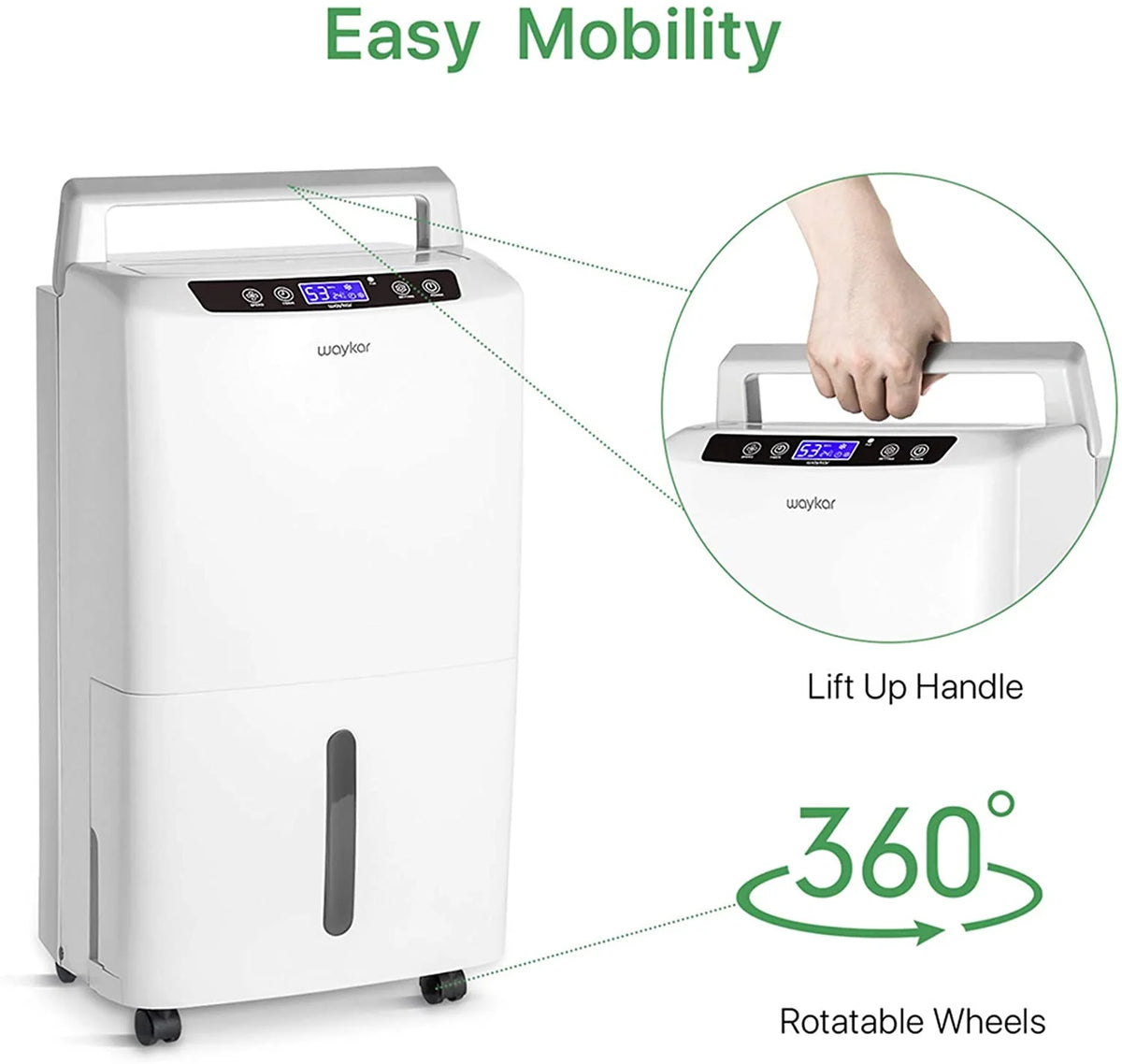 34 Pints Dehumidifier with Drain Hose Q263310