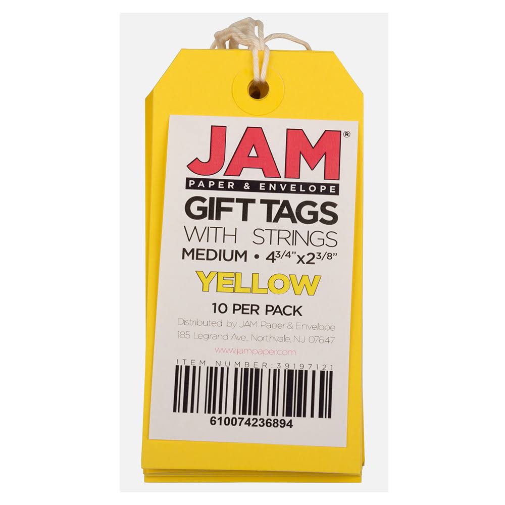 Yellow 1000/Carton Gift Tags with String P4901
